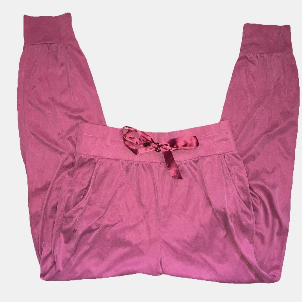 Victorias Secret Womens sz M Modal High Waist Jogger Slinky Sweatpants Rose Pink
